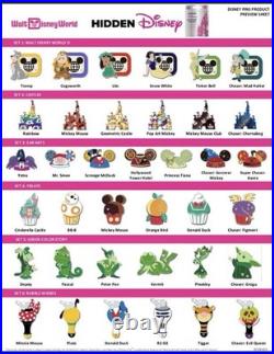 10 SEALED 2025 Walt Disney World Hidden Disney Mystery Pouch Wave B (20 Pins)