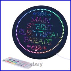 10in Light-Up Main Street Electrical Parade Sign With Remote, Adjustable Stand