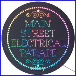 10in Light-Up Main Street Electrical Parade Sign With Remote, Adjustable Stand