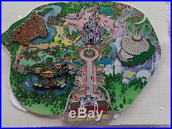 195C Walt Disney World Cast Atlas Magic Kingdom 5 pin puzzle LE 3000