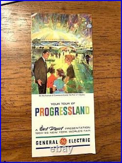 1964-1965 New York World's Fair Progressland Brochure Program GE Walt Disney