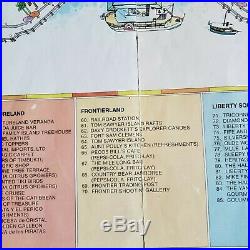 1970s Walt Disney World Magic Kingdom Map Guide 31 x 39 Rare