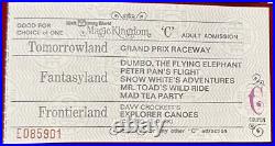 1971 A B C D E Tickets Walt Disney World ADULT TICKET BOOK OPENING DAY! T2