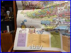 1979 DISNEY Magic Kingdom Walt Disney World Park Map poster Vintage RARE