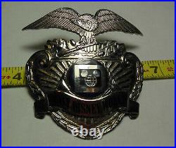1980s Walt Disney World Police Officer Cast Uniform Hat Badge HM SUN BADGE Co