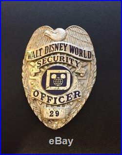 1980s Walt Disney World Security Police Officer Cast Uniform Badge Pin LG