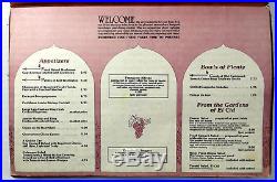 1982 Thick Leather Menu EL CID Restaurant Walt Disney World Hotel Royal Plaza FL