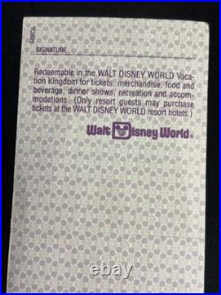 1983 $10 WALT DISNEY WORLD GIFT CERTIFICATE #031020 Epcot Spaceship Earth