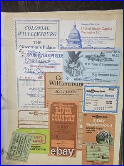 1983 Walt Disney World East Coast Travel Scrapbook River Country EPCOT Tickets