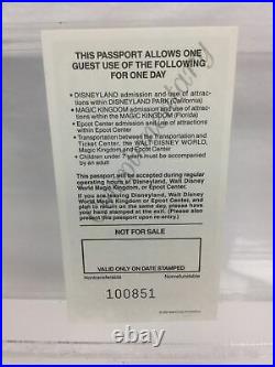 1984 Disneyland UNUSED Ticket Walt Disney World HOPPER Passport Admission tnn93