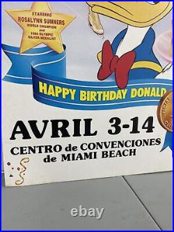 1984 Happy Birthday Donald Walt Disney's World on Ice Poster Special Commemora