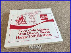 1986 Coca Cola WALT DISNEY WORLD Pin 15th BIRTHDAY Coke Frame Set Ltd ORIGINAL
