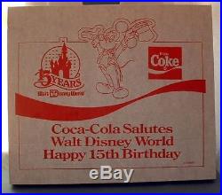 1986 Coca Cola WALT DISNEY WORLD Pin 15th BIRTHDAY Coke Frame Set Ltd ORIGINAL