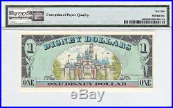 1987 $1 Disney Dollar PMG 66 EPQ Gem Unc Mickey Mouse Walt World Castle Novelty