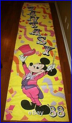 1988 Walt Disney World Disneyland Circus Fantasy Sign Banner Pageantry World 12