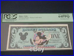 1990 $1 Mickey DISNEY CASTLE BACK WALT DISNEY WORLD