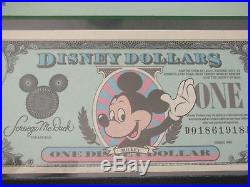 1990 $1 Mickey DISNEY CASTLE BACK WALT DISNEY WORLD