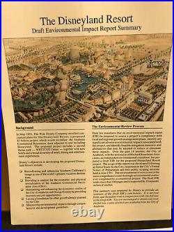 1990 Disneyland Westcot Environmental Report & Master Plan Brochure/ Pamphlet