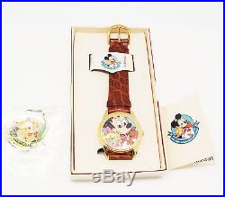 1993 Walt Disney World Teddy Bear & Doll Convention Wrist Watch & Pin Nrfb New