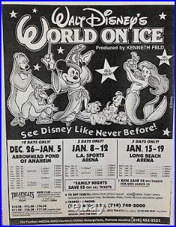 1996 Walt Disney's World on Ice by Kenneth Feld Media kit / VG+ Condition