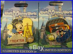 2017 Walt Disney World Piece of History 9 Pin Set Limited Edtion Hard to Find