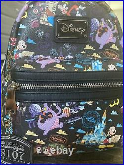 2018 Disney World Annual Passholder AP Exclusive Loungefly Mini Backpack castle