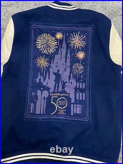 2021 Disney Parks Walt Disney World 50th Day Of Letterman Jacket Adult M