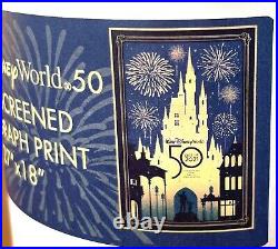 2021 Walt Disney World 50th Anniversary Oct. 1 Silk-Screen Serigraph Print
