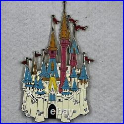 2022 Walt Disney World Vault Retro Map 50th Anniversary Castle Jumbo Pin LE 100