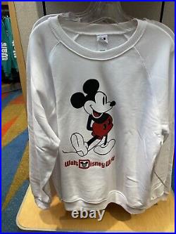 2023 Disney Parks Walt Disney World Mickey White Sweatshirt Adult 3XL-BNWT