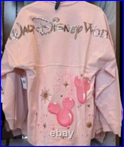 2024 Disney Parks Mickey Balloon Spirit Jersey S Walt Disney World Pink Shirt