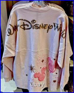 2024 Disney Parks Mickey Balloon Spirit Jersey S Walt Disney World Pink Shirt