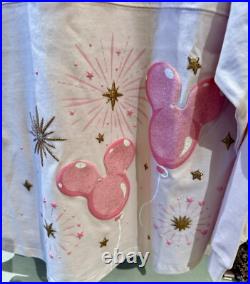 2024 Disney Parks Mickey Balloon Spirit Jersey S Walt Disney World Pink Shirt