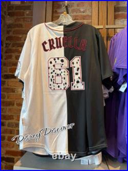 2025 Disney Walt Disney World Villains Cruela De Vil Baseball Jersey Size S New