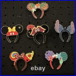 2025 Walt Disney World Hidden Mickey Wave A EAR HEADBANDS 6 PIN Set W CHASER
