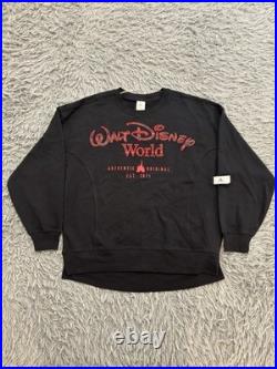 2025 Walt Disney World Men's Christmas Holiday Black Pullover Sweatshirt Plaid S