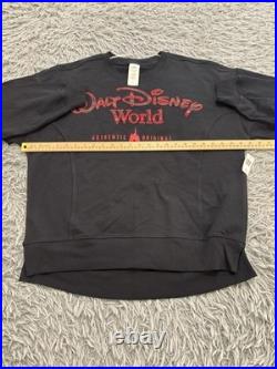 2025 Walt Disney World Men's Christmas Holiday Black Pullover Sweatshirt Plaid S