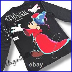 2025 Walt Disney World Parks Sorcerer Mickey Shirt Long Sleeve Black Adult Large 2025 Walt Disney World Parks Sorcerer Mickey Shirt Long Sleeve Black Adult Large