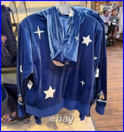 2025 Walt Disney World Sorcerer Mickey Blue Zip Hoodie Sweatshirt Adult L Large