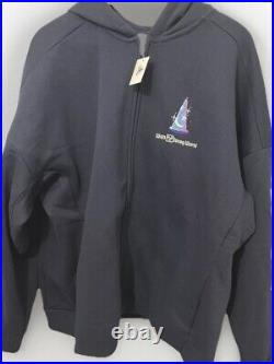 2025 Walt Disney World Sorcerer Mickey Mouse Large Navy Zip Hoodie Sweatshirt
