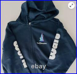 2025 Walt Disney World Sorcerer Mickey Navy Zip Hoodie Sweatshirt Adult Size XL