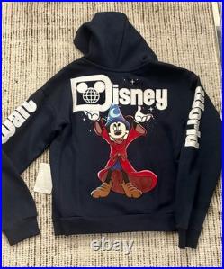 2025 Walt Disney World Sorcerer Mickey Zip Hoodie Navy kids 9/10 NWT