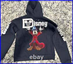 2025 Walt Disney World Sorcerer Mickey Zip Hoodie Navy kids 9/10 NWT