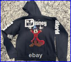 2025 Walt Disney World Sorcerer Mickey Zip Hoodie Navy kids sz 13/14 NWT