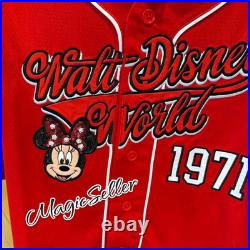 2026 Disney Parks Minnie Mouse Baseball Jersey Walt Disney World Adult Size M