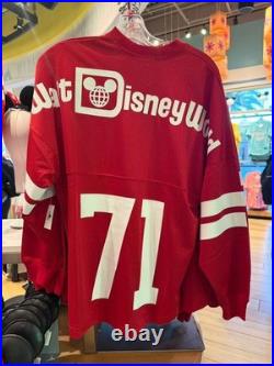 2026 Disney Parks Walt Disney World Spirit Jersey Red Size S
