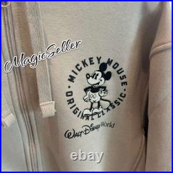 2026 Mickey Mouse Walt Disney World Sweatshirt Hoodie Beige Size S New