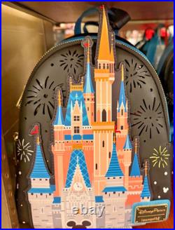 2026 Walt Disney World Castle Fireworks Loungefly Backpack Light Up Twinkle Bag