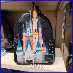 2026 Walt Disney World Cinderella Castle Light Up Loungefly Mini Backpack NEW