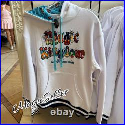 2026 Walt Disney World Magic Kingdom Fireworks White Hoodie Adult Size M New